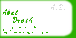 abel droth business card
